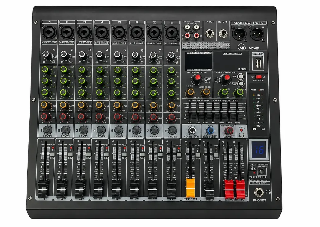 MC8D (8CH AMPLIFICADO SIN MIC)