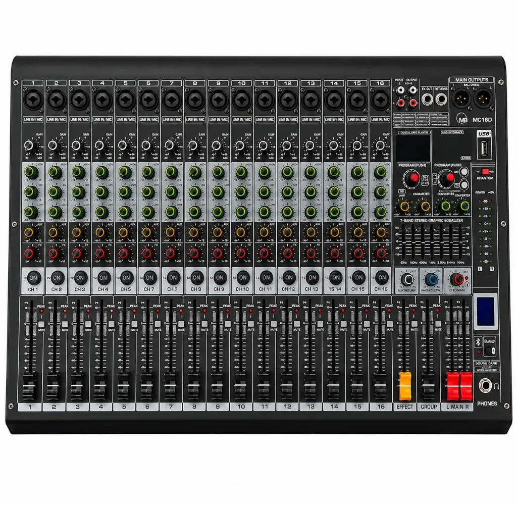 MC16D (16CH AMPLIFICADO SIN MIC)