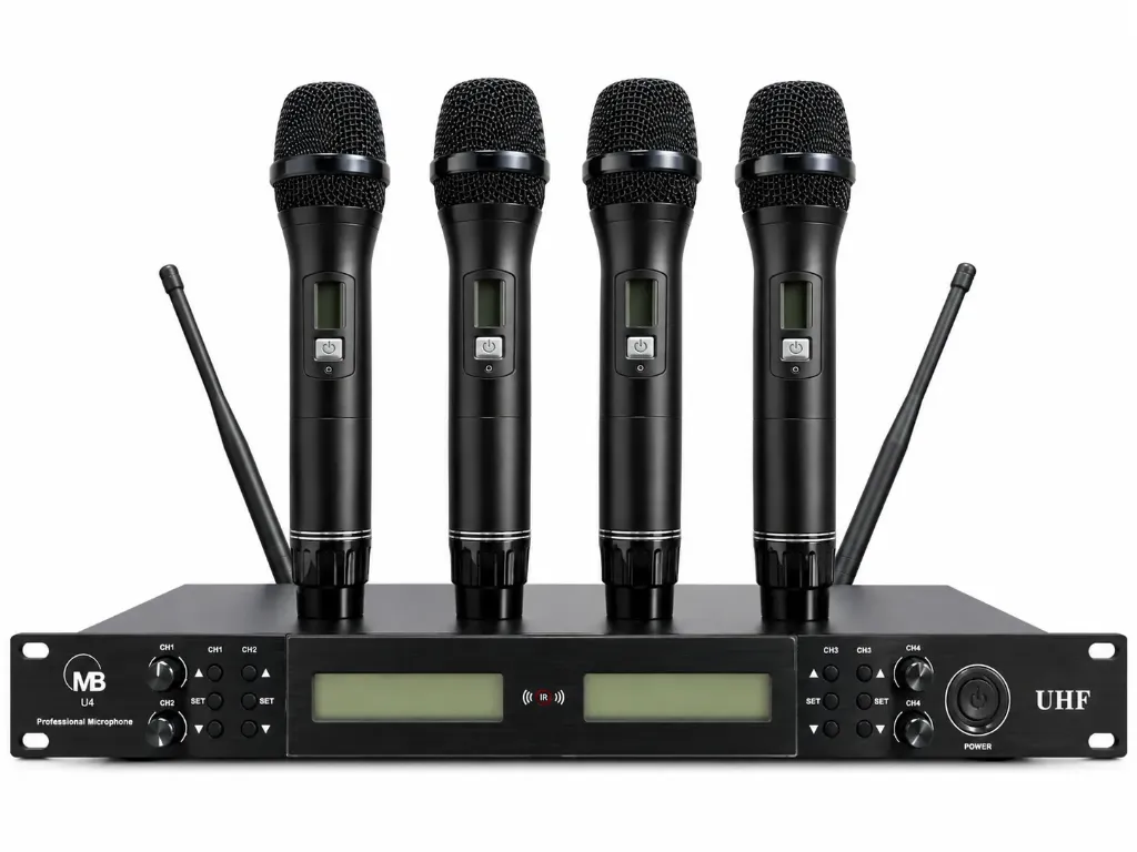U4 (4 MIC DE MANO INALAMBRICO UHF)