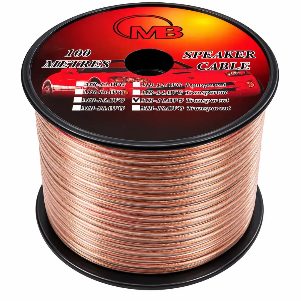ROLLO CABLE P/ PARLANTE #16 (TRANSPARENTE)