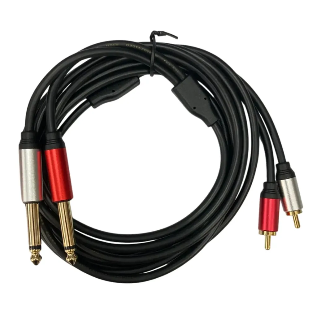 CABLE GR1049 3mt (2RCA A 2PLUG MONO)